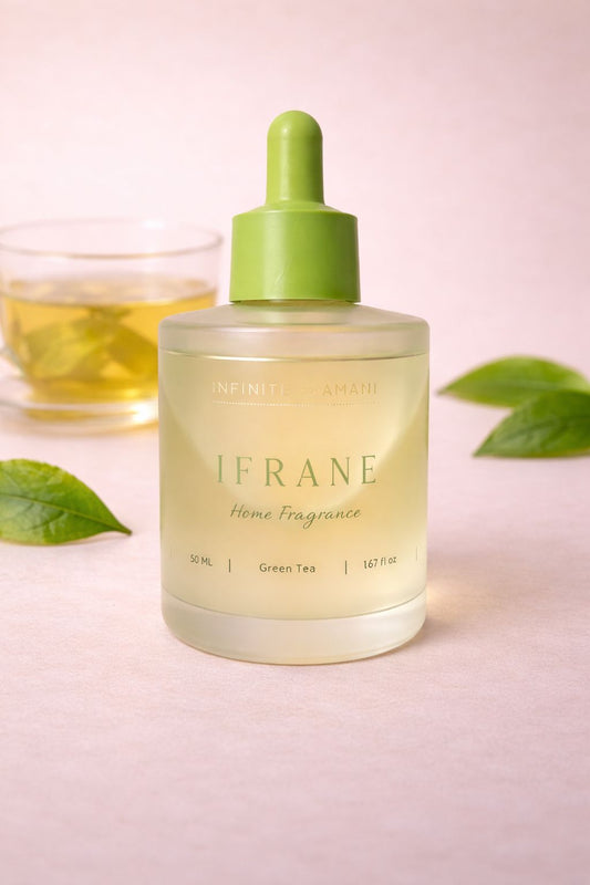 INFINITE AMANI Luxe geurolie Ifrane greentea citrus – frisse en verkwikkende huisgeur voor focus en helderheid