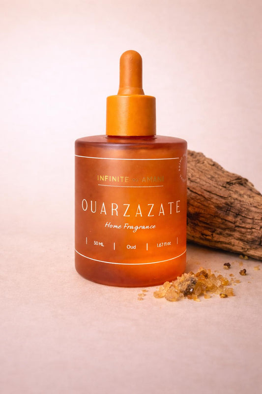 INFINITE AMANI Luxe geurolie Ouarzazate OUD – aardende en ontspannende huisgeur met diepe tonen